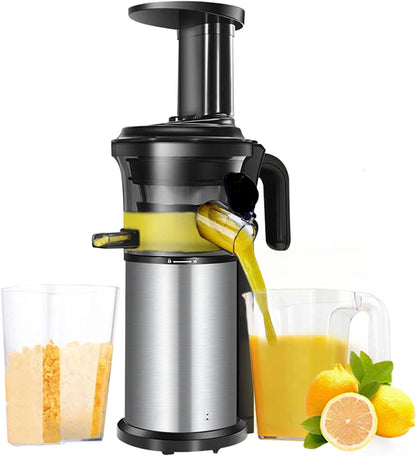 GZDZHP Slow Juicer Masticating Juicer Machine, Juicers for Fruit and Vegetable, Quiet Motor & Reverse Function, Cold Press Juicer Make Fresh Healthy Juice