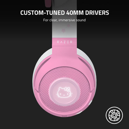 Razer Kraken Quartz Edition - Gaming Headphones for PC, PS4, Xbox One and Switch with 50 mm Drivers and Cooling Gel-Infused Cushions - Pink