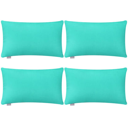 4-Pack 100% Cotton Comfortable Solid Decorative Throw Pillow Case Square Cushion Cover Pillowcase Sublimation Blank Pillow Covers(Cover Only,No Insert)(20x20inch/50x50cm, Christmas Green)