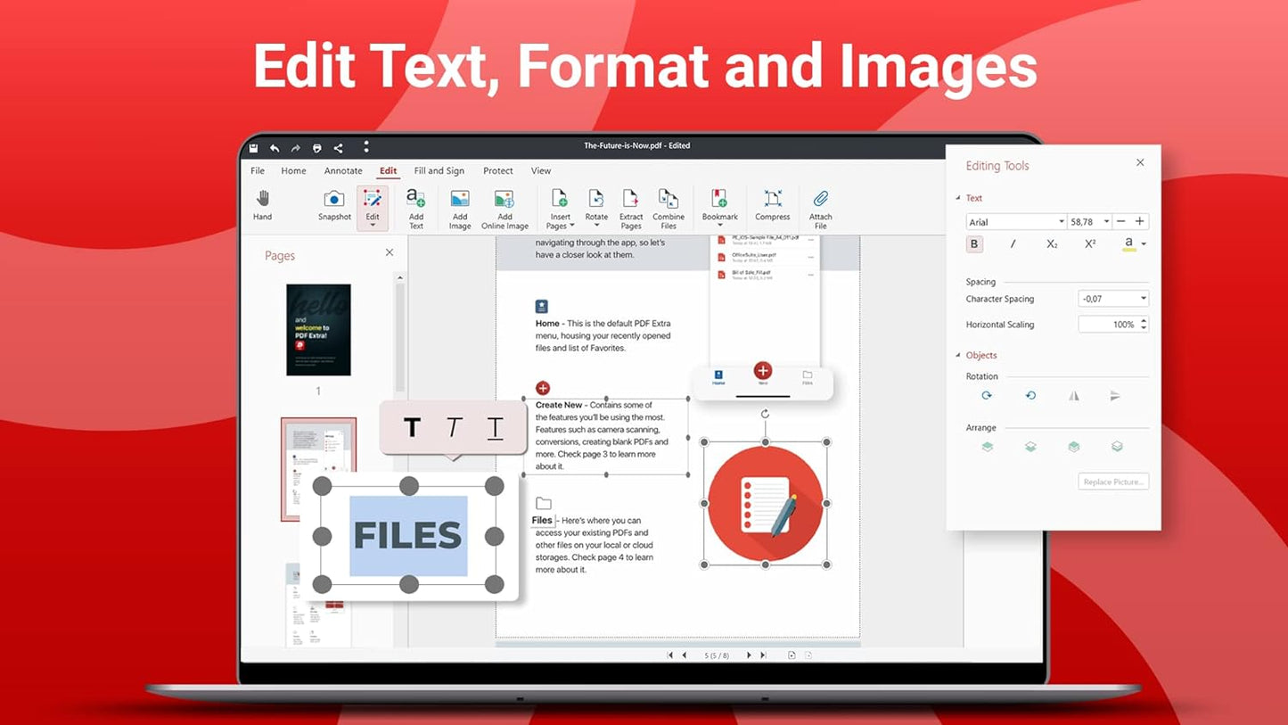 PDF Extra Premium - Professional PDF Editor – Edit, Protect, Annotate, Fill and Sign PDFs - 1 PC/ 1 User / 1year Subscription