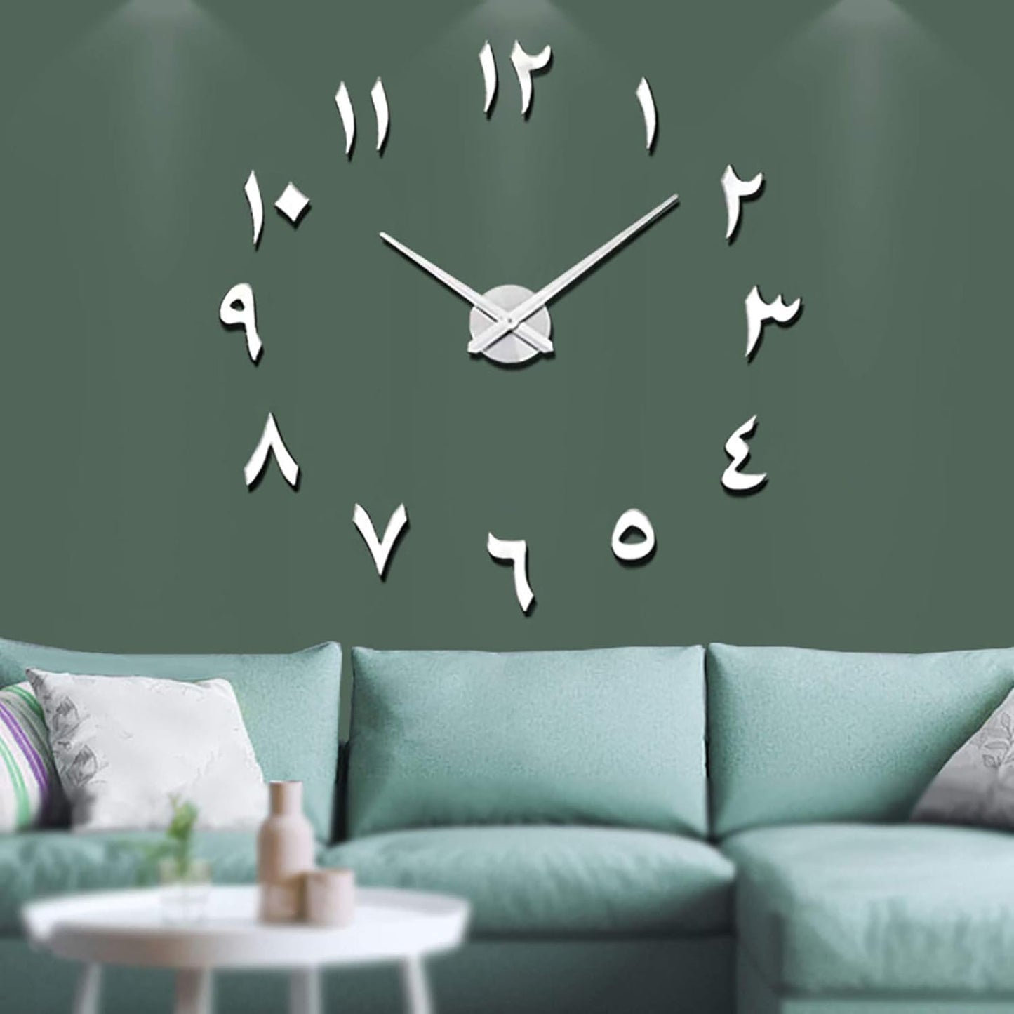 Vangold Modern Mute DIY Frameless Large Wall Clock 3D Mirror Sticker Metal Big Watches Home Office Decorations (Black Gold73)