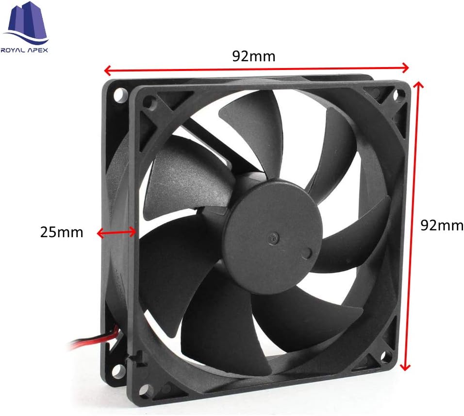 Royal Apex Silent Brushless Cooling Fan for Computer CPU System Heatsink Graphics and Multi use (60x60x20mm, 12v)