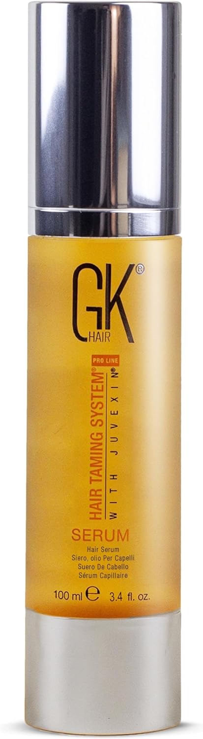 Global Keratin GKHAIR Smoothing Serum (Pack of 1/3.4 fl oz) - 100% Pure Organic Argan Oil | Hydrating Strength Shine Dry Damaged Repair Anti-Frizz Moistures Nourishment