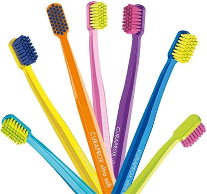 Curaprox Toothbrush CS 5460 Ultra-Soft, 3 Pack - Ultra Soft Toothbrush for adults with 5460 CUREN Bristles - Curaprox Manual Toothbrush