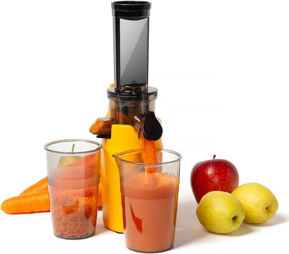 Ventray Ginnie Compact Small Cold Press Juicer, Slow Chew Juicer with 60 RPM Low Speed, Space Saving Juice Extractor, Easy to Clean, Nutrient Density