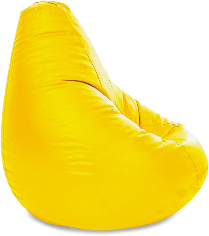 Luxe Decora PVC Bean Bag with Filling (X-Large, Beige)