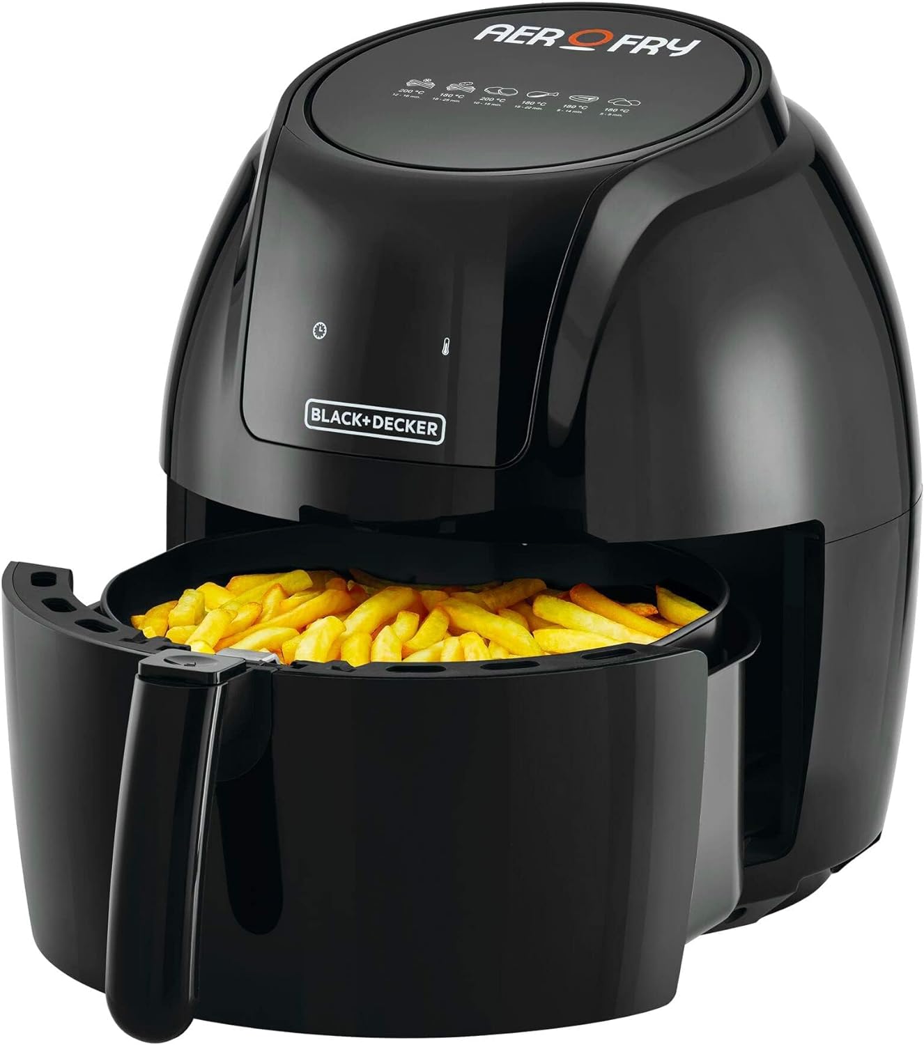 Black & Decker XL Digital Air Fryer, 1800W, 5.6L/1.5Kg, 7 Presets, Crispy and Healthy Cooking, Rapid Air Technology & Led Display, Best for Frying, Grilling, Roasting, Baking, 2 years warranty, AF625