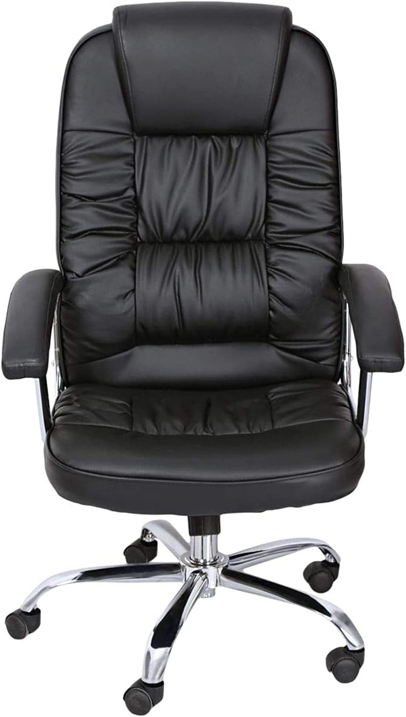 Office Chair High Back, PU Leather, Black