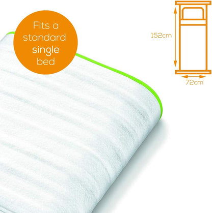 Beurer TS15 Ecologic+ Heated Underblanket | Double electric blanket with elastic straps for a non-slip fit it to your mattress | Easy-to-use | Machine washable | Soft and breathable | Size 152x122cm