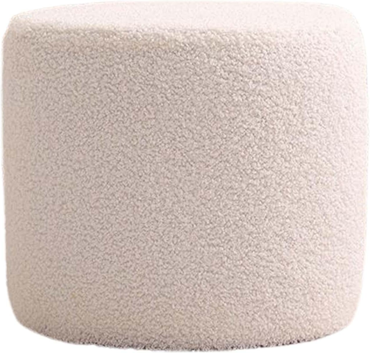 MOUOKU Ottoman Stool Sofa Tea Stool Non Slip Stool Padded Seat Foot Stool Seat Chair Foot Rest Stool Small Footstool for Office Entryway Bedroom, White