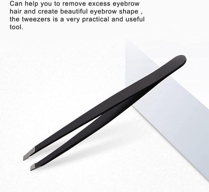 ECVV Eyebrow Tweezers,Stainless Steel Facial Hair Remover Portable Women Beauty Tools for Eyebrows & Ingrown Hair Removal