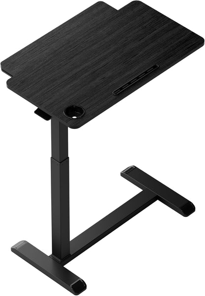 Porodo Height Adjustable Side Desk with Keyboard Tray - Black