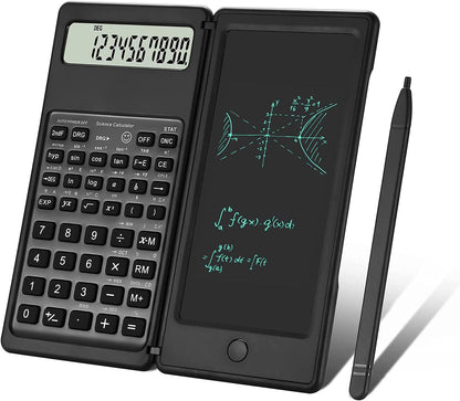 2024 Update Scientific Calculator,10-Digit LCD Display Engineering Calculator with Writing Tablet for High School and College