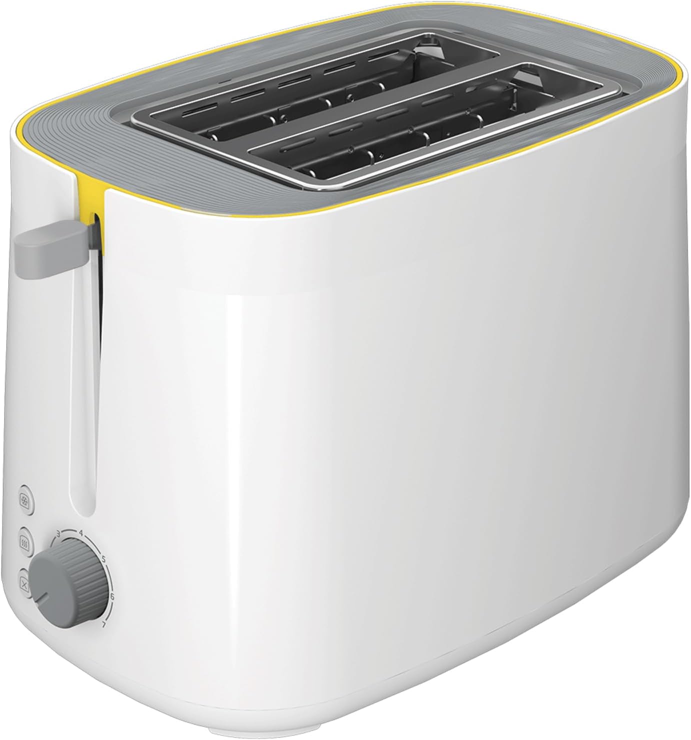 Beko TAM4220W Toaster, 800W, 2 Slice Capacity, High lift function, Retractable crumb tray, 6 browning levels, Defrost function, Reheating function - Creamy White