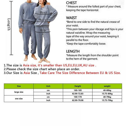 Sleepwear Pajamas For Men'S Winter Pajamas Couples Flannel Fleece Pijama Sleeping Suit Thickened Plush Warm Home Clothes