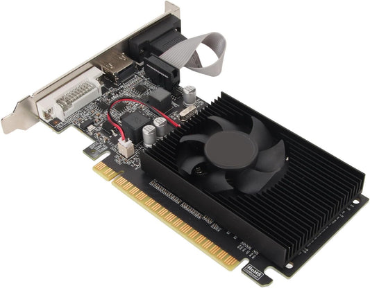 GT610 1GB DDR3 Graphics Card, PC Desktop Graphics Card with VGA DVI Port PCI Express X16 2.0, Fast Cooling 64Bit Graphics Card for Desktop Computers.