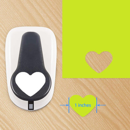 Heart Hole Punch, Azonee Heart Paper Punch, Heart Puncher, Heart Punches for Paper Crafts, Heart Shaped Hole Punch, 1 inch, 5/8 inch, 3/8 inch Hole Punchers Set