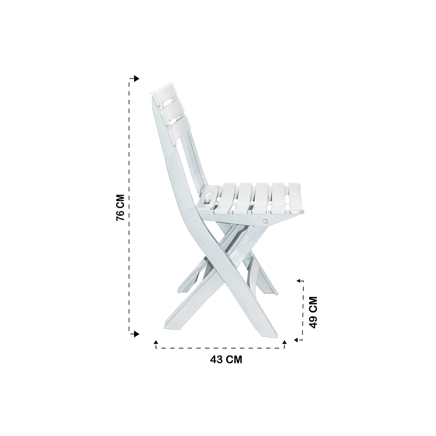 Esqube Adults Folding Chair Patio Lawn Garden/Outdoor camping Chair White Color