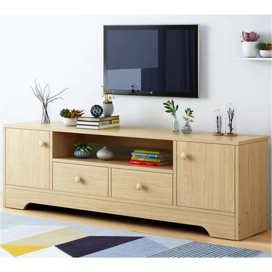 Danube Home Rhaze TV Cabinet For Up To 60 Inches TV I Entertainment Modern Design Wall Unit Furniture I Wooden TV Stand For Living Room, Bedroom I TV Rack L 140 x W 40 x H 42 cm - Oak