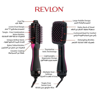 Revlon RVDR5222 One Step Hair Dryer & Volumizer, 2 heat setting plus cool setting