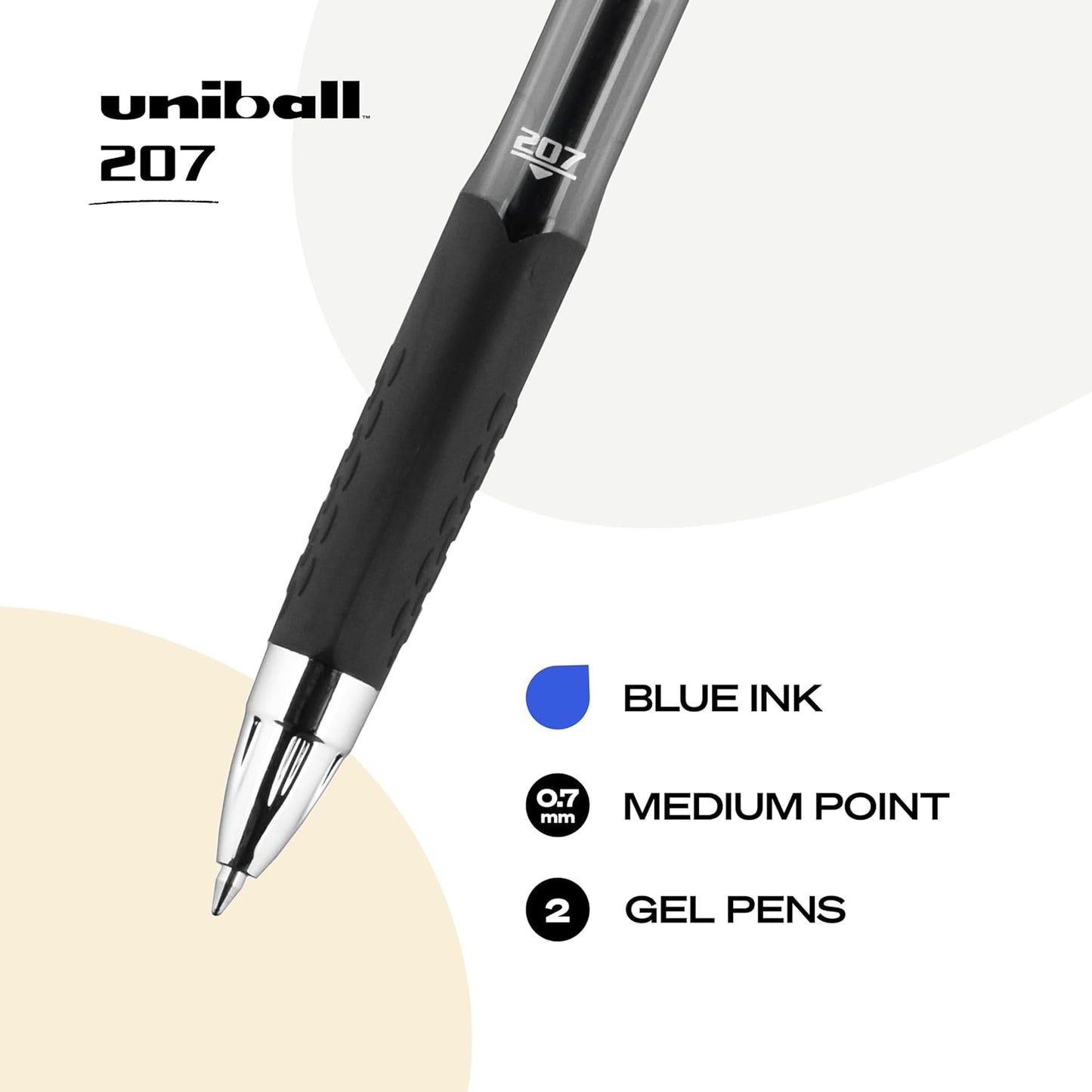 Uniball Signo 207 Gel Pen 12 Pack, 0.5mm Micro Black Pens, Gel Ink Pens | Office Supplies Sold by Uniball are Pens, Ballpoint Pen, Colored Pens, Gel Pens, Fine Point, Smooth Writing Pens