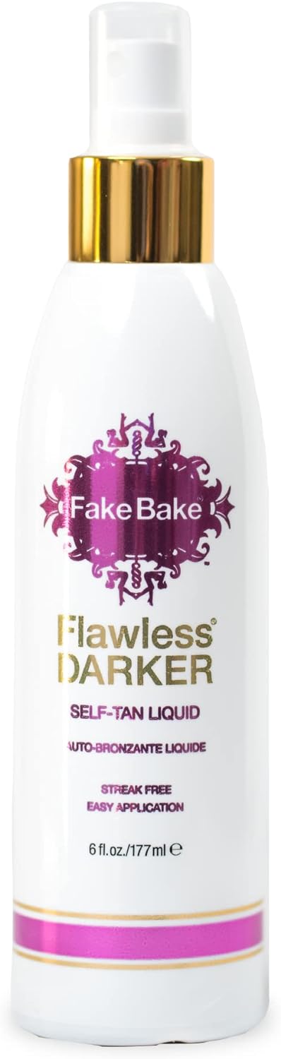 Fake Bake Flawless Darker Self-Tan Liquid for Unisex - 6 oz Body Spray