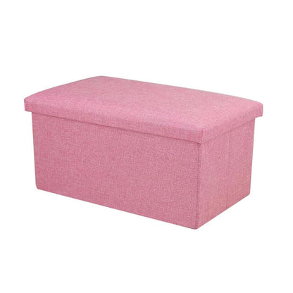 Packingoutlet Thickened Linen Storage Ottoman Bench, 76x38x38cm