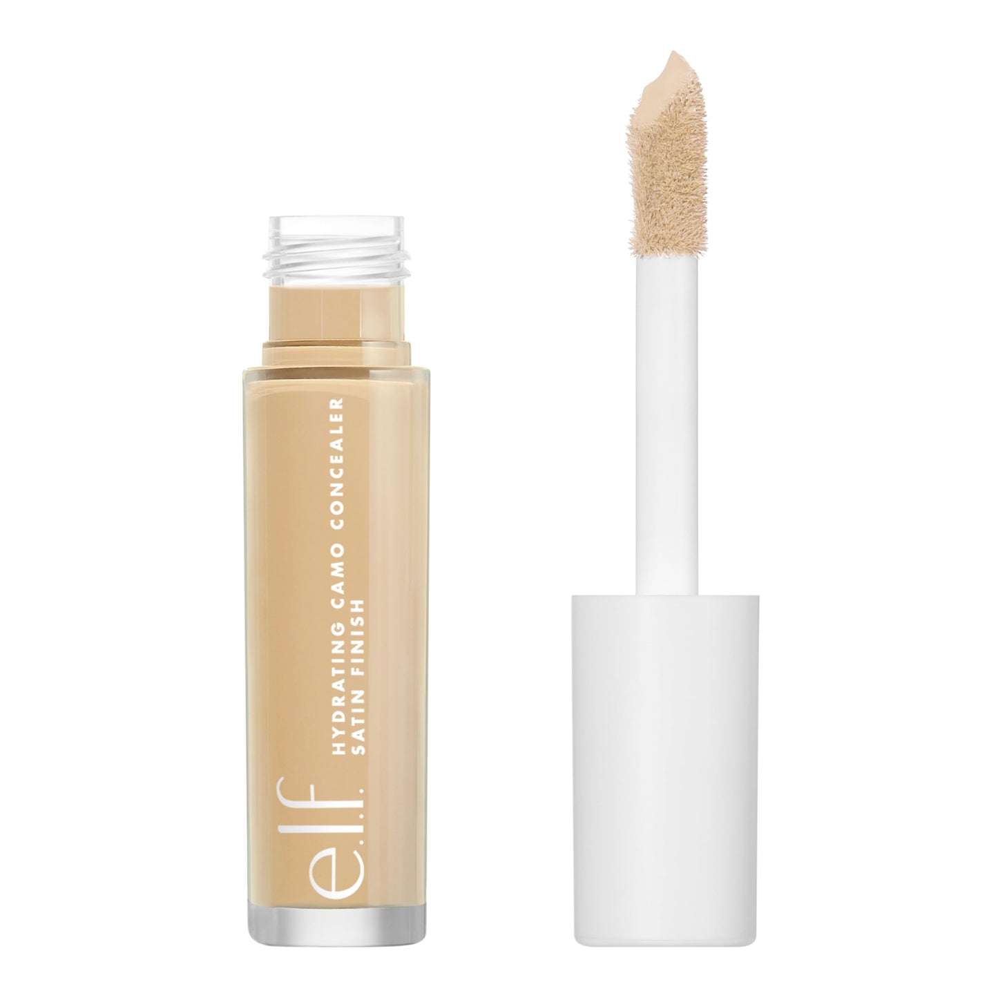 e.l.f, Hydrating Camo Concealer, Lightweight, Full Coverage, Long Lasting, Conceals, Corrects, Covers, Hydrates, Highlights, Medium Peach, Satin Finish, 25 Shades, All-Day Wear, 0.20 Fl Oz