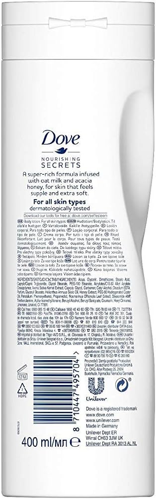 Dove Body Love Body Milk Lotion, for dry skin, Essential Care, for long lasting smooth and radiant skin, 400ml pack may vary