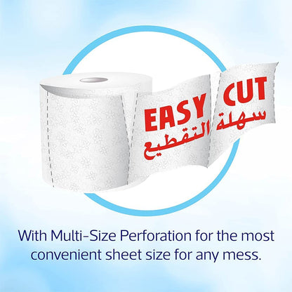 Saqoware Metro Premium Maxi Roll 550 Gm(6 Pieces x 2 Ply) - Mega (550 gm Each Roll)-Kitchen Quality