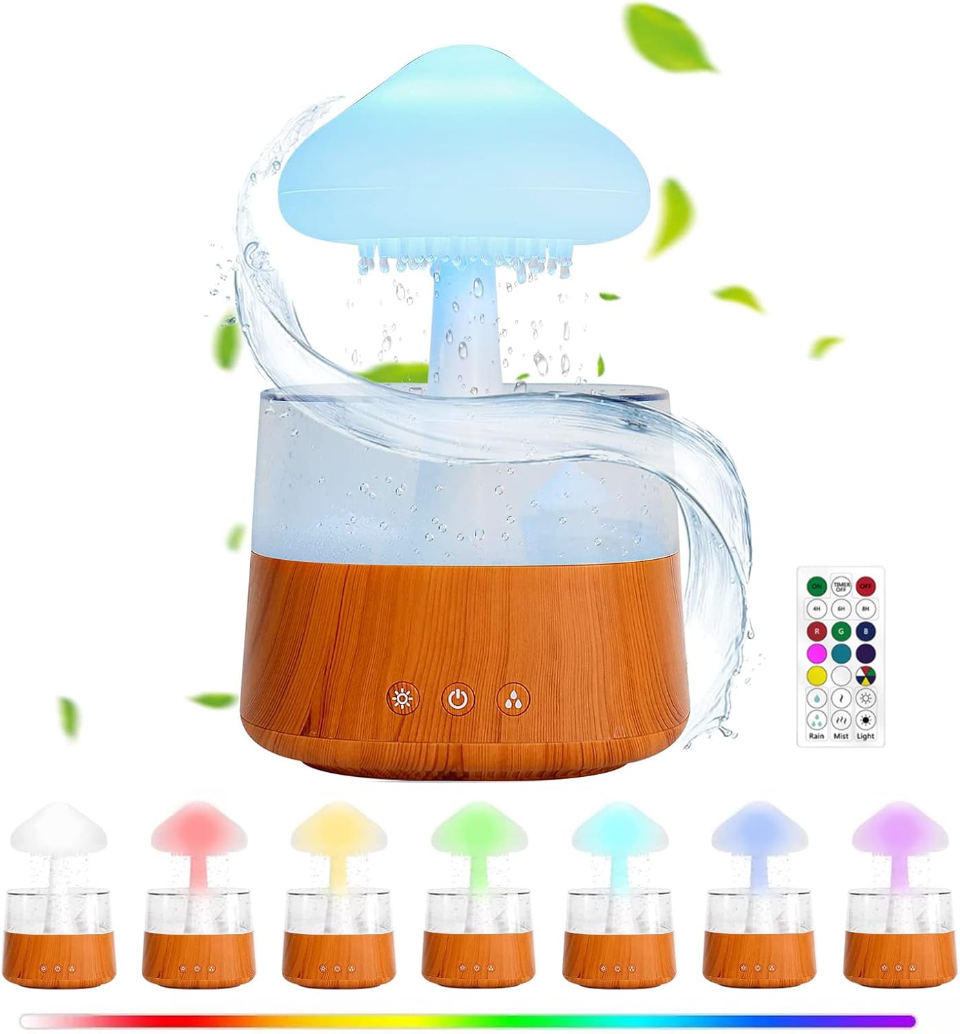 Tiokkss Humidifier Oil Fragrance Diffuser Bluetooth Speaker 5.0, 500ML Aromatherapy Diffusers for Aroma Essential Oils Large Room Bedroom Office Home 14 Colors Night Light with Remote, 4 Timers