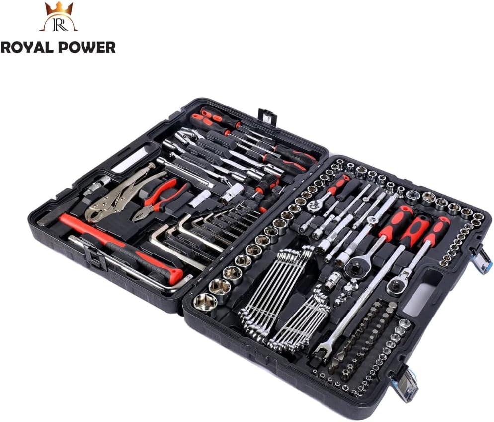 Royal Power Professional Comprehensive Repair Mixed Tool Sets. Combination Wrench, Pliers, Claw Hammer, Adjustable wrench, Screwdrivers (86pc)