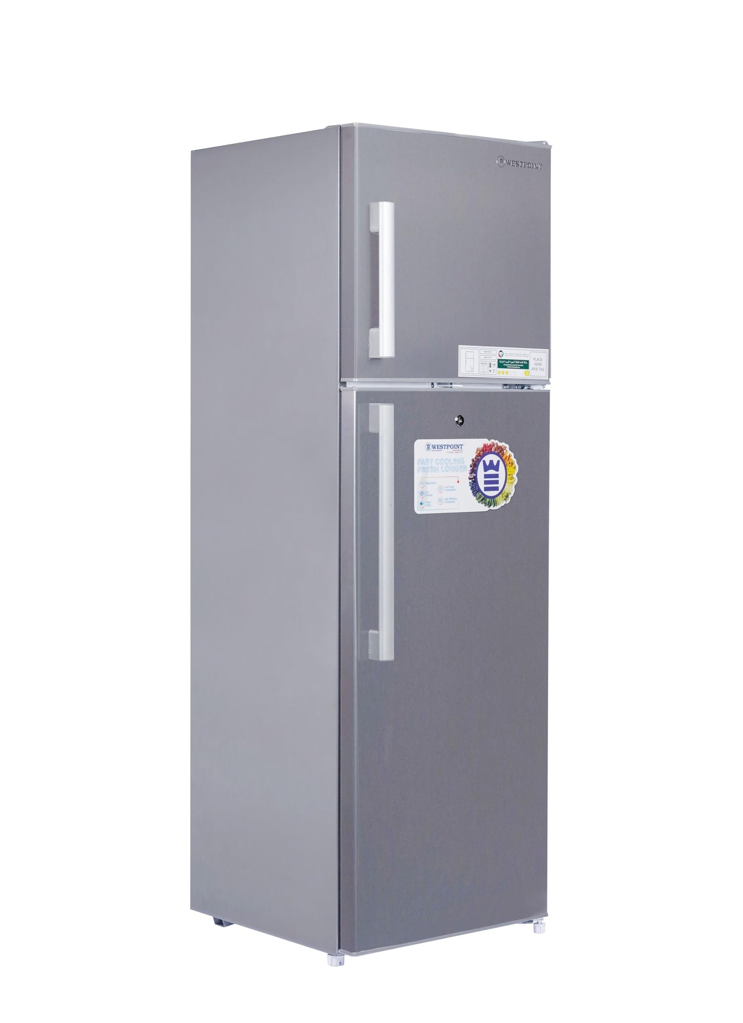 Westpoint 500 Liters Double Door NO FROST Refrigerator 4 Star ESMA RATED with INVERTER COMPRESSOR One Year Warranty Silver - WNN-5019EIV