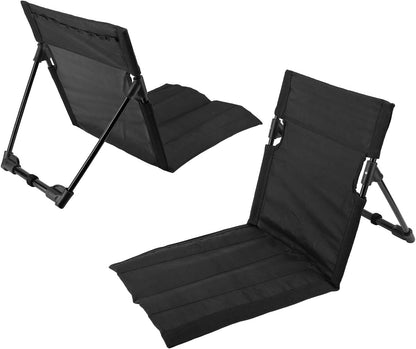 Folding Chaise Lounge Chair, Outdoors Beach Lounger with Adjustable Backrest, Portable Sun Tanning Chairs, Cozy Reclining Lounge Chair for Outside Beach, Yard, Patio, Pool, Deck