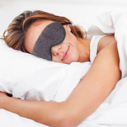 FOM (Friends of Meditation) 100% Mulberry Silk Eye Mask, Super Smooth Sleep Mask And Blind Fold (Black)