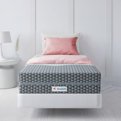 Sleepwell Ortho Pro Profiled Foam | 100 Night Trial | Impressions Memory Foam Mattress With Airvent Cool Gel Technology | Single Bed Size (200L x 90W x 20H cm)