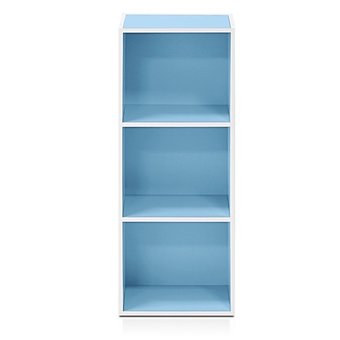 Furinno 5-Tier Reversible Color Open Shelf Bookcase, White/Pink 11055WH/PI