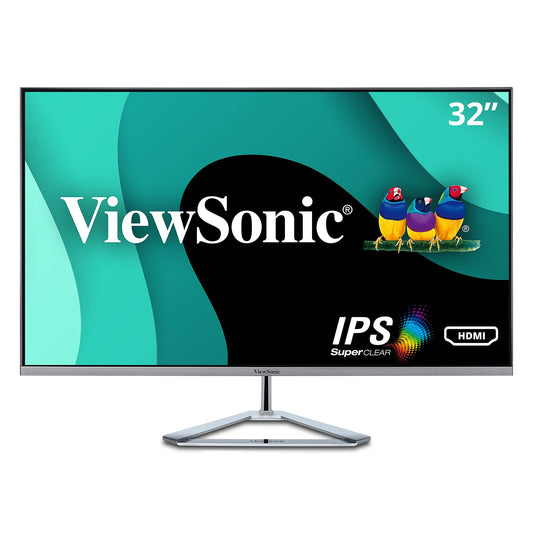 ViewSonic VX3276-MHD 32 Inch 1080p Frameless Widescreen IPS Monitor with Screen Split Capability HDMI and DisplayPort - CaveHubs