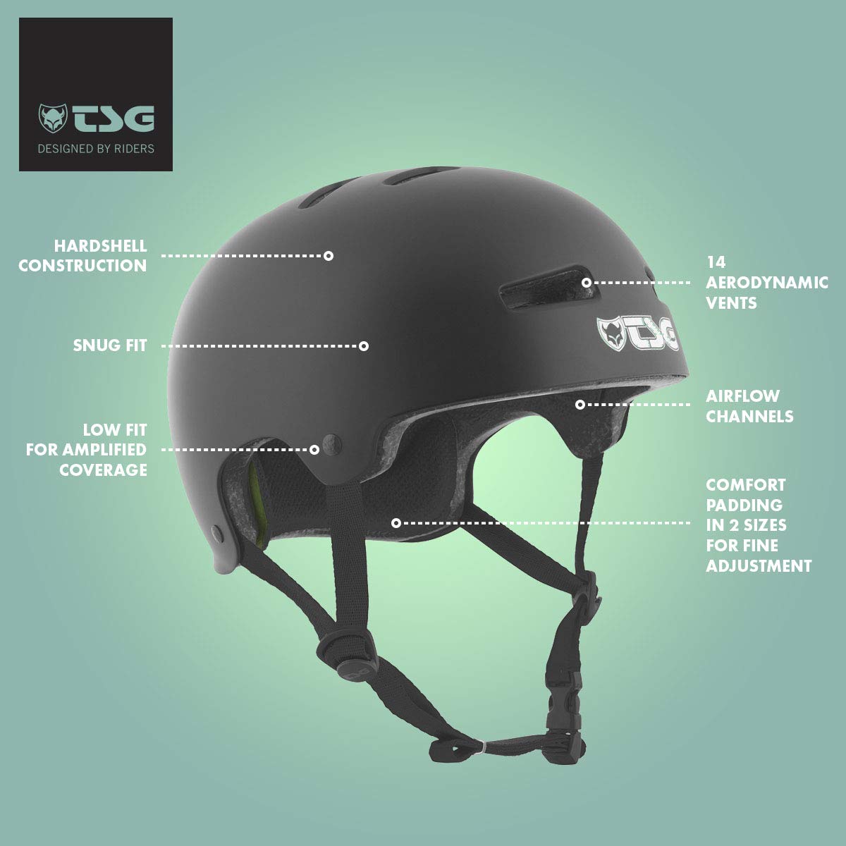 TSG Evolution Solid Colour Helmet Blue