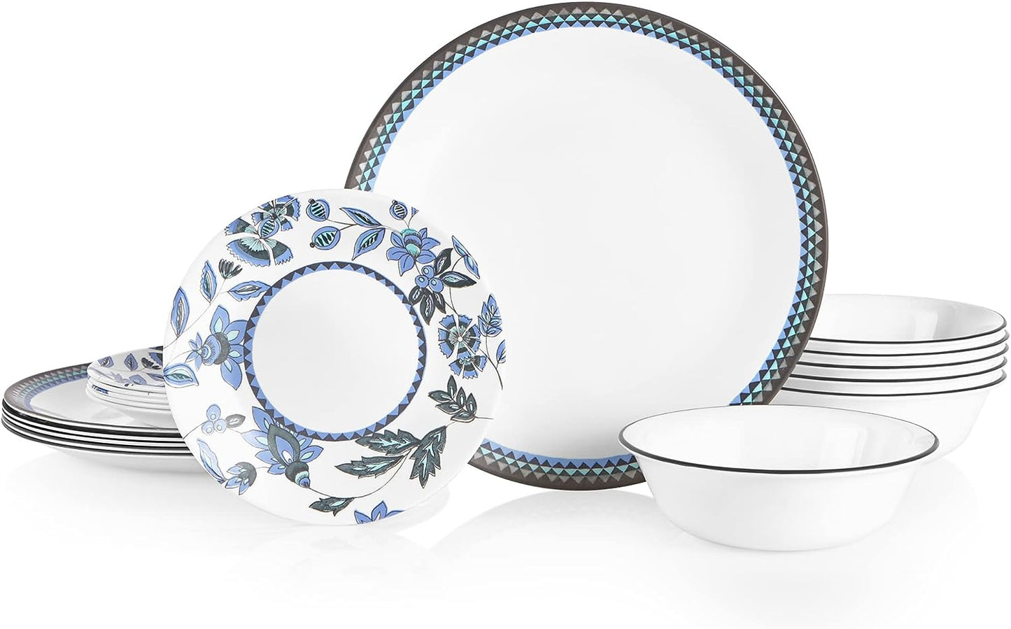 Corelle 18-Piece Chip Resistant Classic Collection Dinnerware Set, Service for 6 18-Piece 1134331