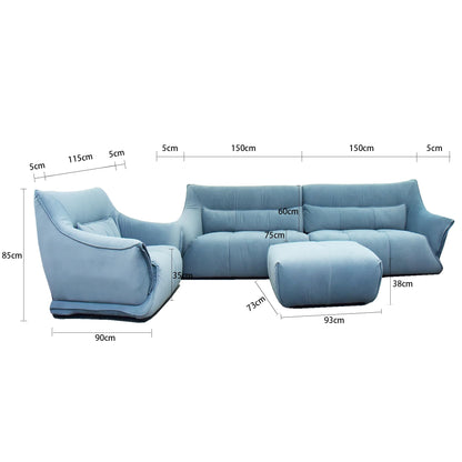 WENBO HOME Luxury U Shape Sofa Set Modern Design Furniture Sectional Couch Corner Sectional Sofa Wooden Frame Living Room Sofas