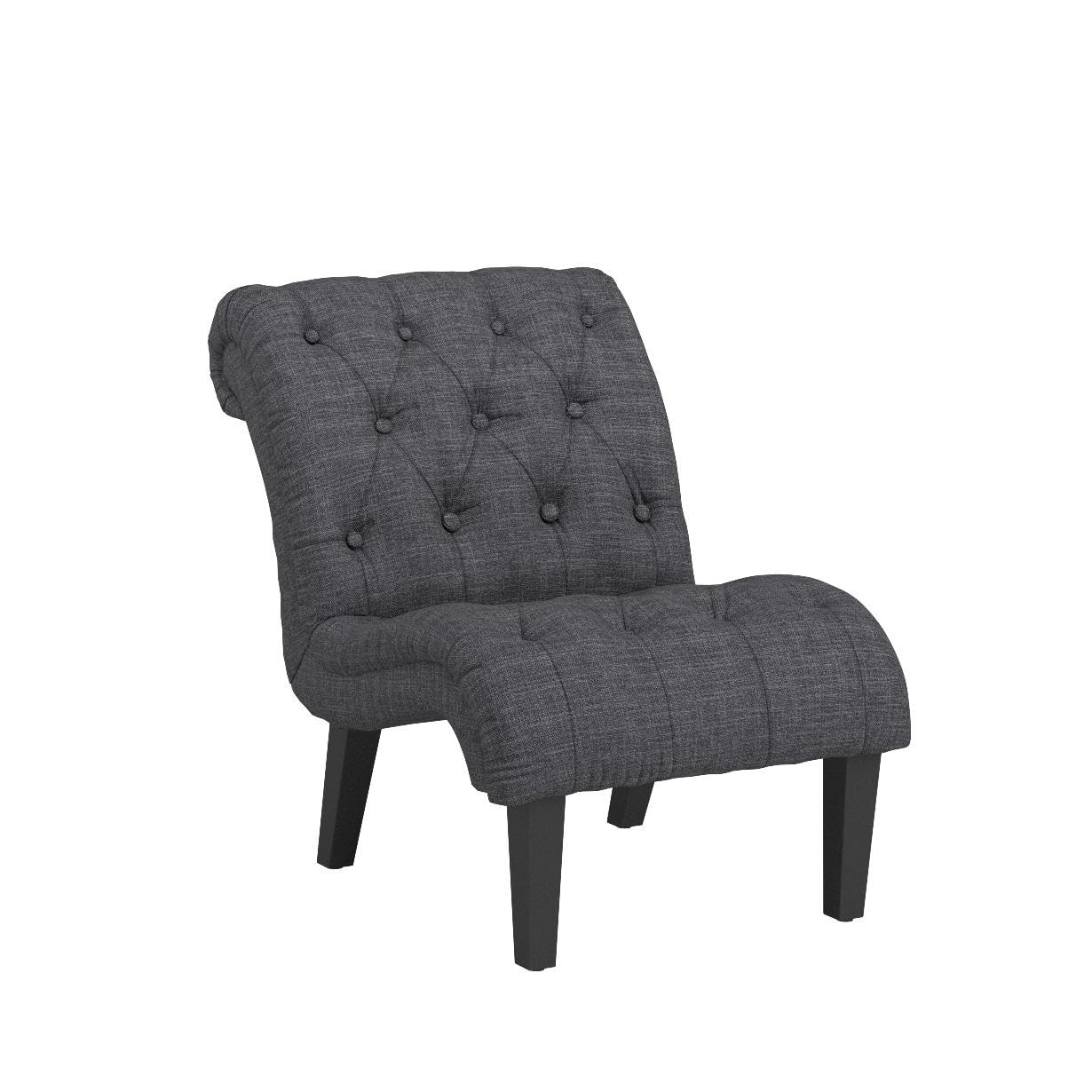 Yongqiang Accent Chair for Bedroom Modern Upholstered Living Room Chairs Armless Fabric Lounge Chair