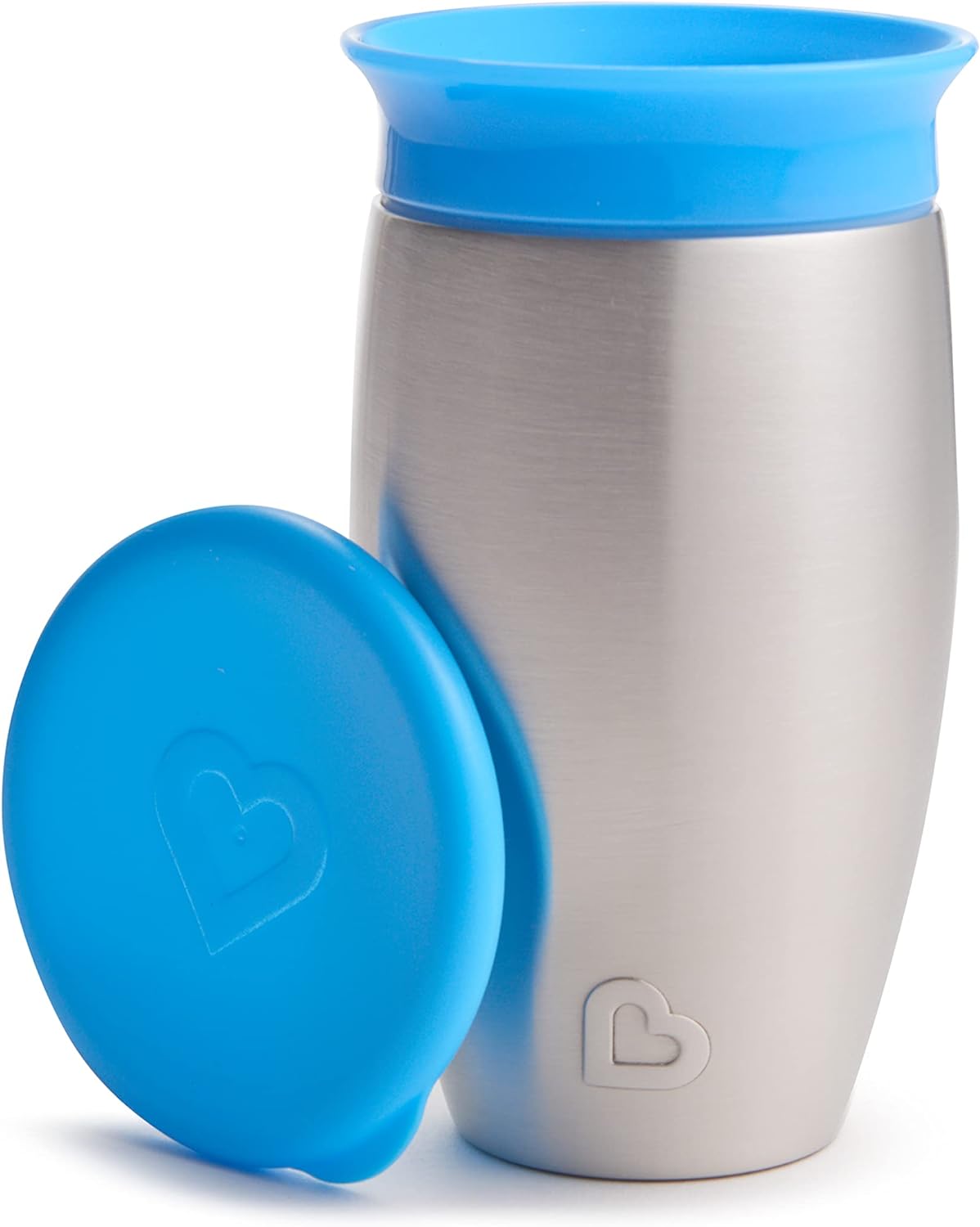 Munchkin Miracle Stainless Steel 360 Sippy Cup, Blue, 10 Ounce