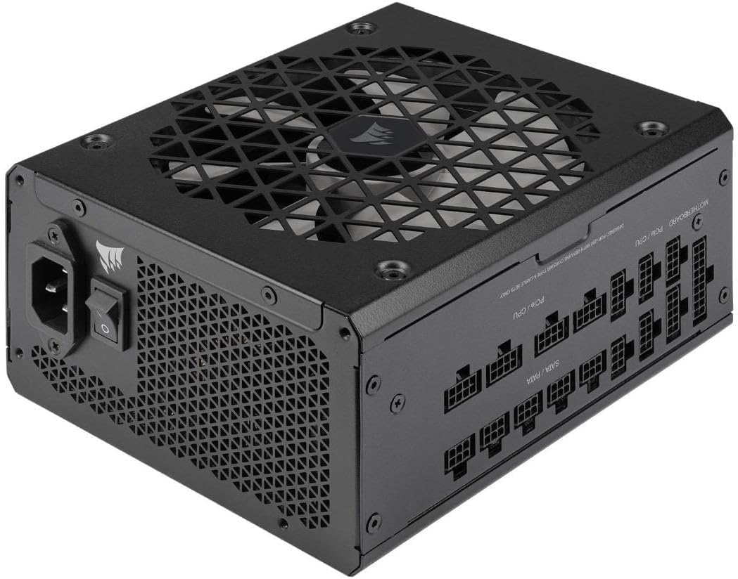 Corsair RM1200x SHIFT Fully Modular ATX Power Supply - Modular Side Interface - ATX 3.0 & PCIe 5.0 Compliant - Zero RPM Fan Mode - 105°C-Rated Capacitors - 80 PLUS Gold Efficiency - Black - CaveHubs