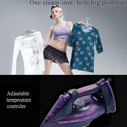 SOKANY Professional Grade 2400W Home Steam Cordless Iron, Steam Iron with 360ML Water Tank, Ceramic Non-Stick Soleplate, Variable Steam Control, Self-Cleaning, Anti-Calcium, Anti-Drip, Violet(Violet)