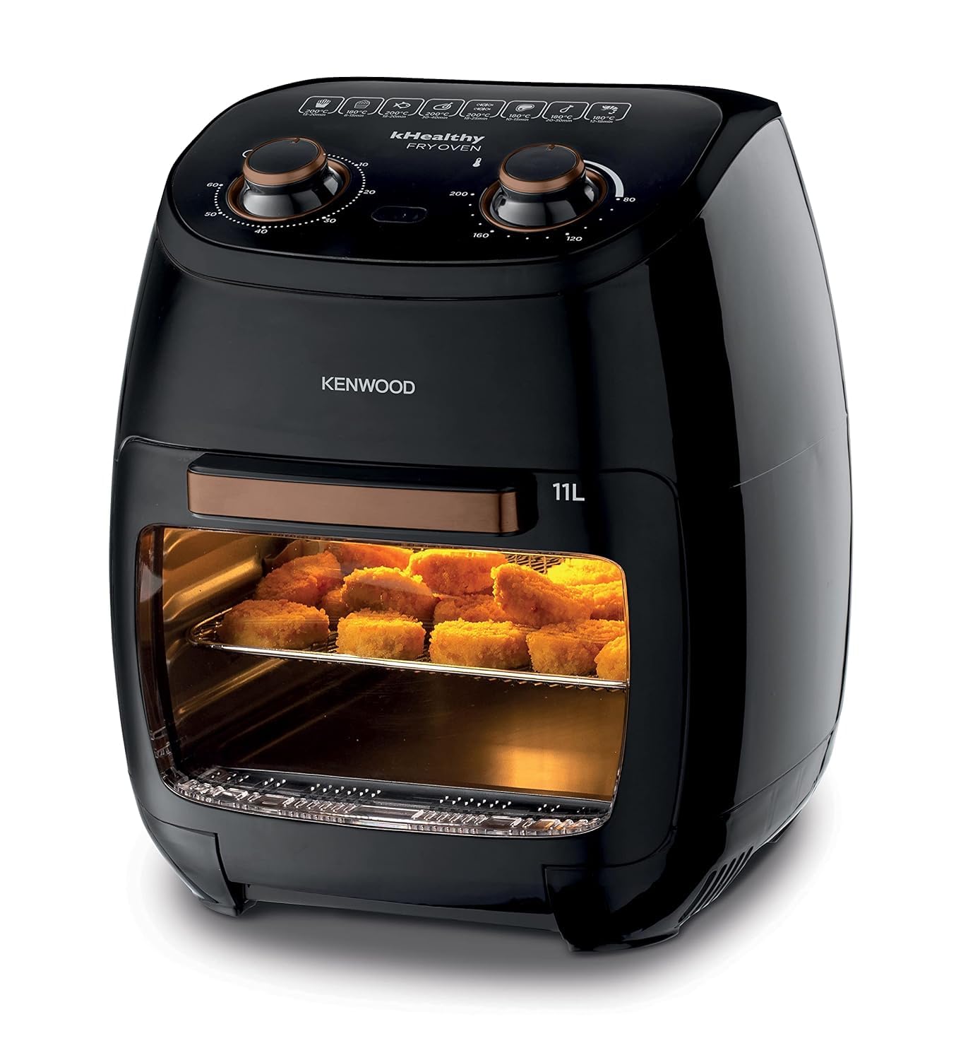 KENWOOD Digital Twin Air Fryer 1.7KG+1.7KG 4L+4L XXXL Capacity with DualZone Technology & Dual Frying Baskets for Frying, Grilling, Broiling, Roasting, Baking, Toasting & Reheating HFM75.000MB Black