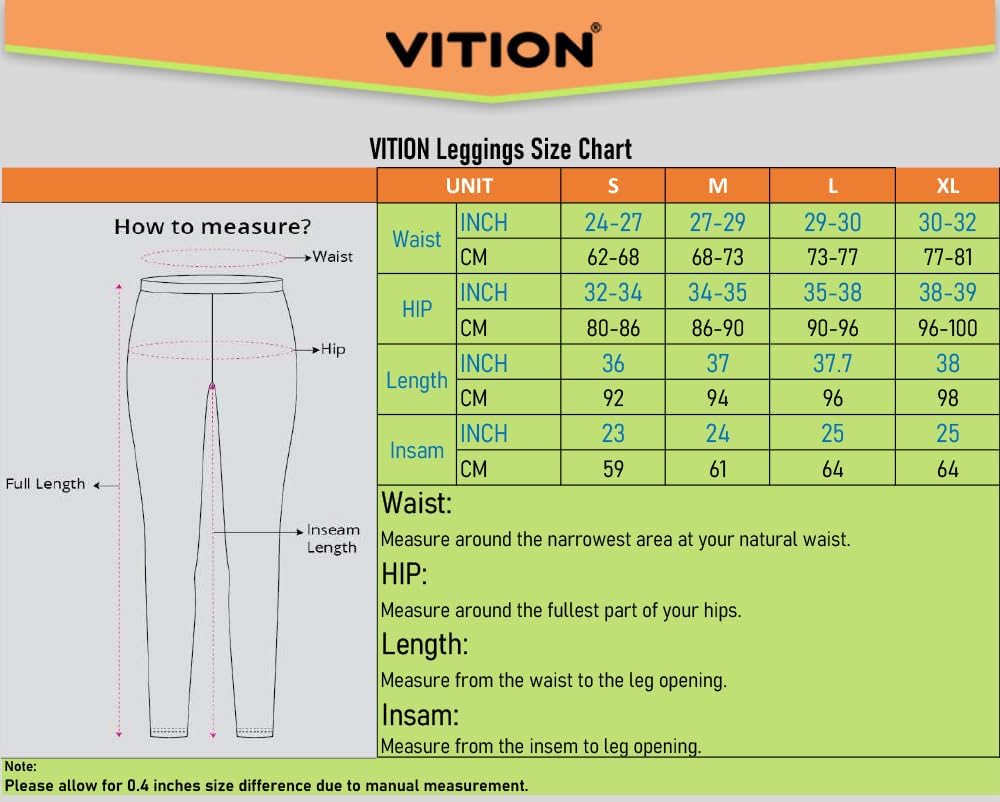 VITION High Waisted Leggings for Women Scrunch Butt Lifting TIK Tok Yoga Pants,Workout Anti Cellulite Tummy Control Tights