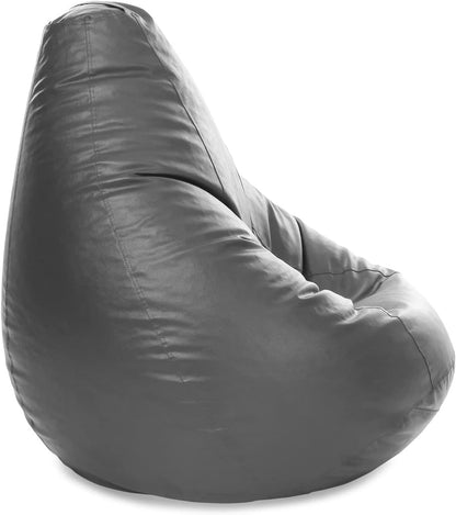 Luxe Decora PVC Bean Bag with Filling (X-Large, Beige)