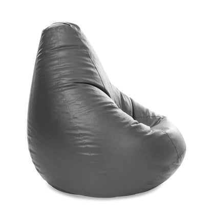 Luxe Decora PVC Bean Bag with Filling (X-Large, Beige)