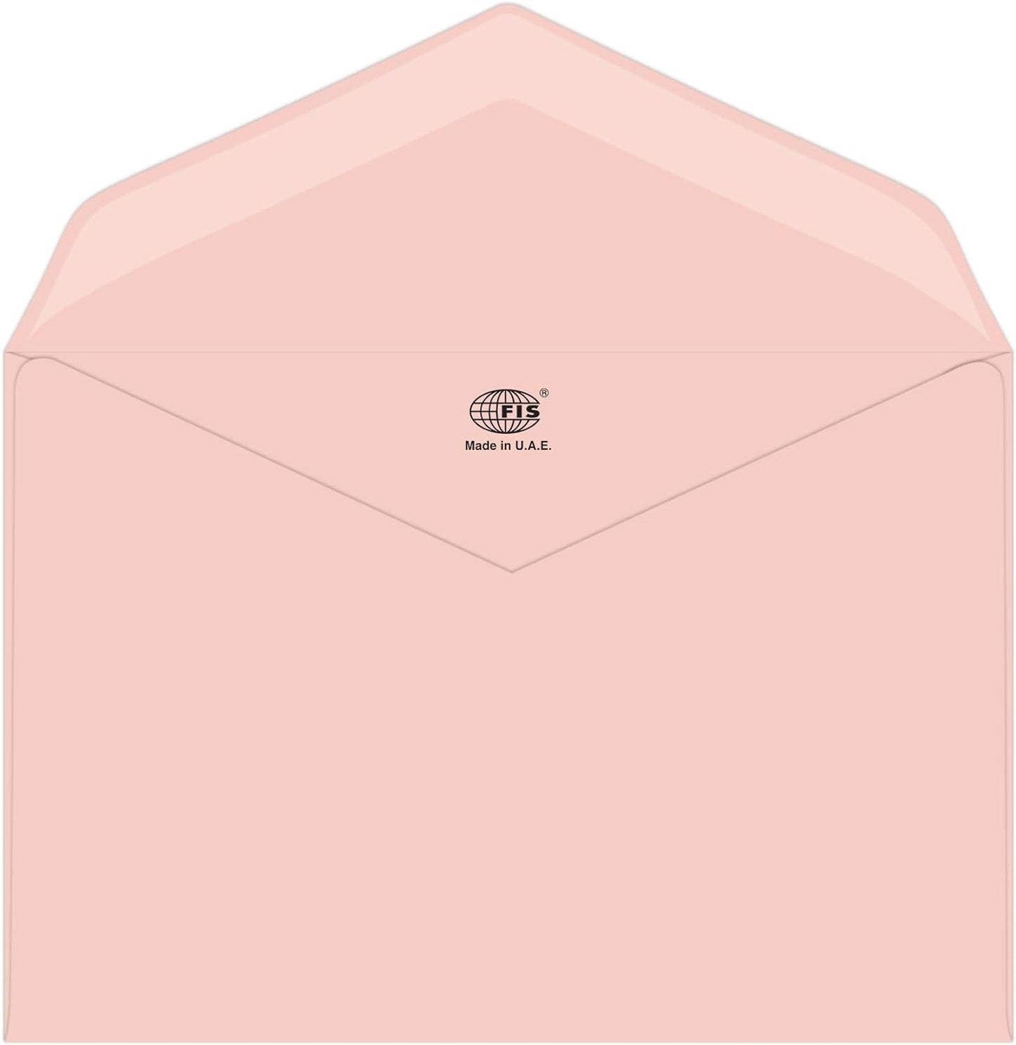 FIS Executive Envelope, Glued, Pink Colors, Pack of 50 Pieces, 145 x 200 mm, 100 GSM - FSEE1025GBPI50